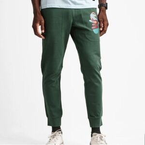 Roark Men's Run Amok Weller El Morro Fleece Pants in a dark green Size Large